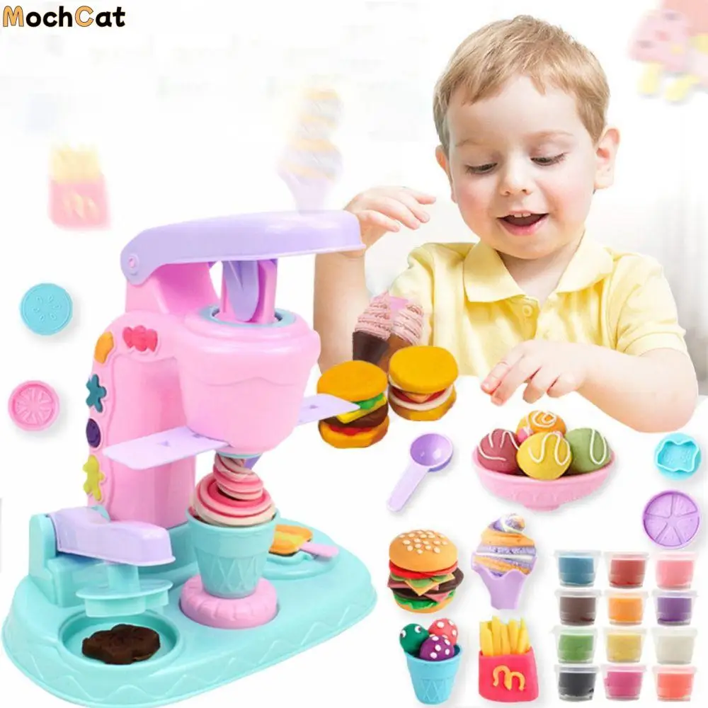 

Unique Design DIY Maker Toy Handmade Mold Tool Ice Cream Noodles Machine Creative DIY Tool Interesting Design Colored Clay