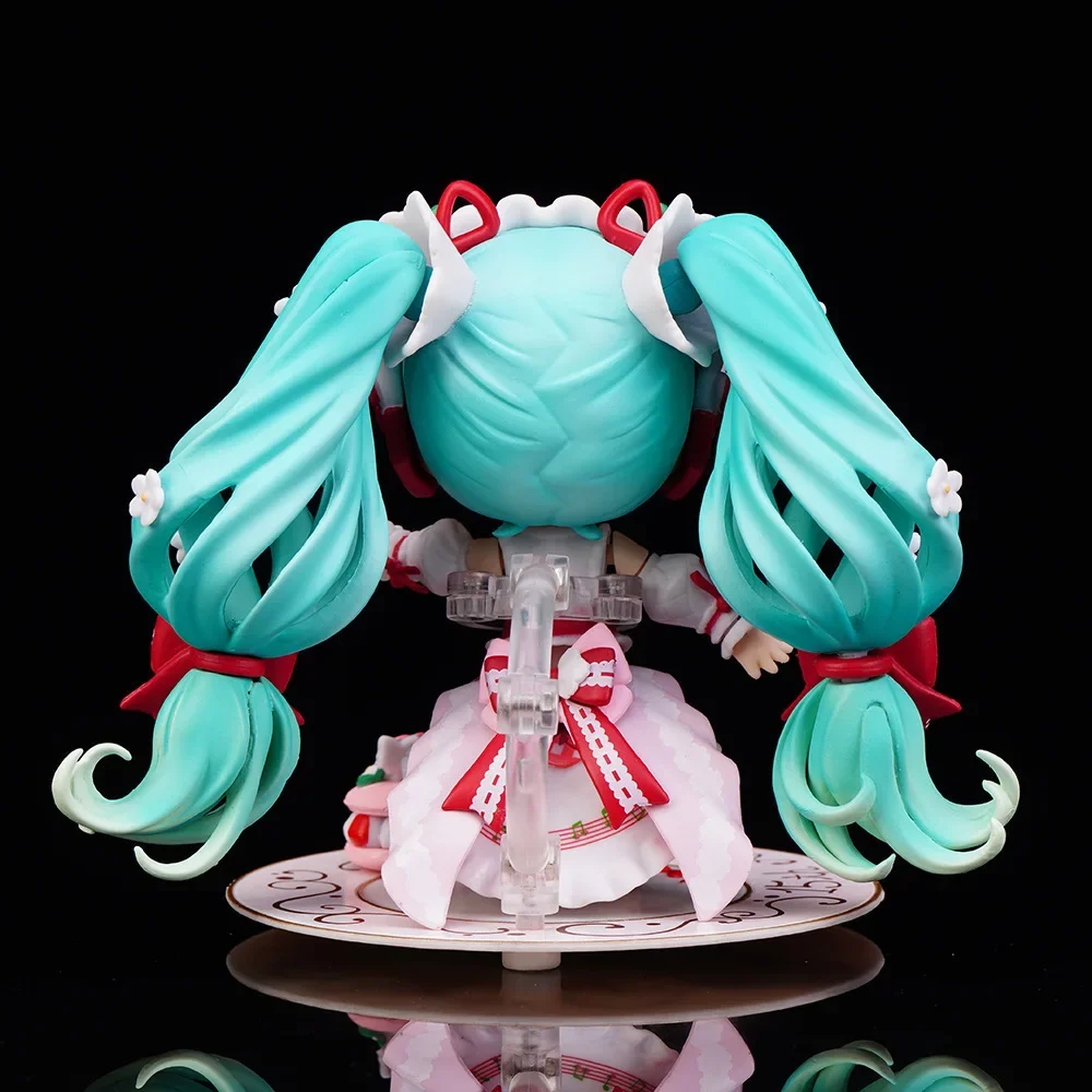 Hatsune Miku Q versión Nendoroid, 10,5 cm, edición del 15 ° aniversario, 1939 #, adorno para pastel de fresa Miku, Morikura, Nendoroid