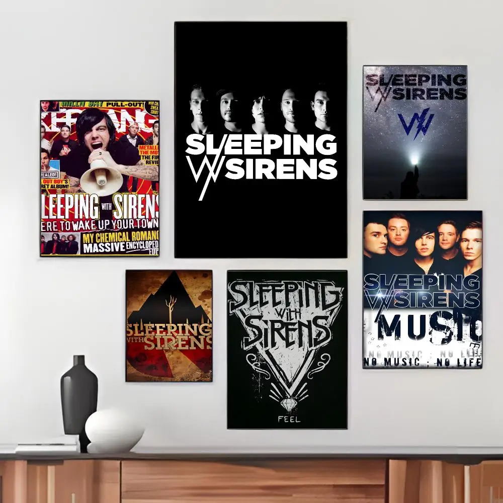 rock band  Sleeping With Sirens Poster Pegatina artistica HD autoadhesiva impermeable para salon dormitorio