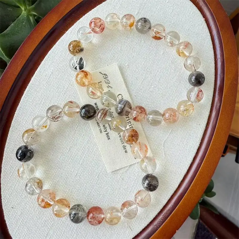Pulsera de cuentas de diamante Herkimer Natural, piedras preciosas, joyería elástica para mujer, regalo de cumpleaños Fengshui curativo, 1 Uds., 9/12/13MM