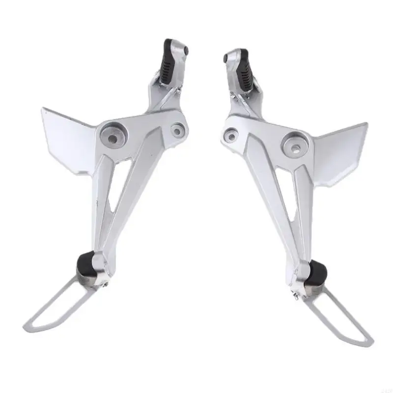 242F 2Pcs Motorcycle Metal Foot Pedal Rearset Foot Pegs Aluminum Alloy Foot Boards Replacement Right & Left Side Footrest