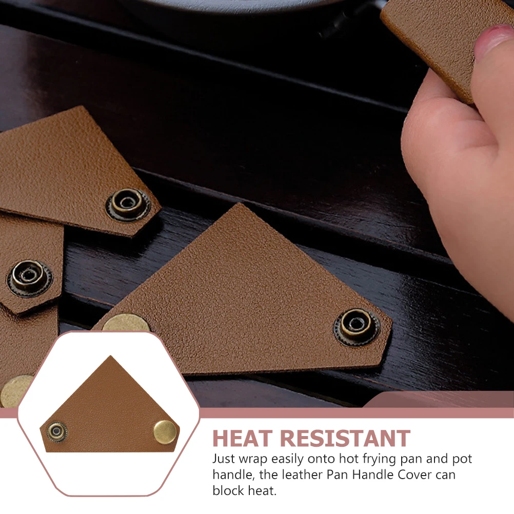 

4 Pcs Heat Resistant Insulated Handle Covers for Kitchen Frying Protector Sleeve Mitts Easy Clean