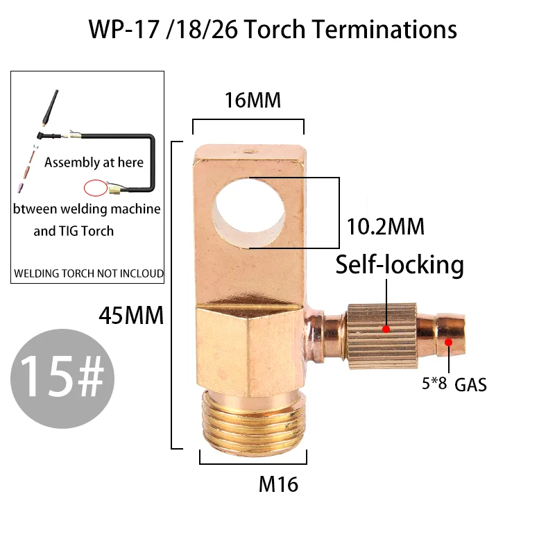 Tig Connector Welding Power Cable Quick Convert  Gas Adapter ​Transfer  ​DKJ10-25/35-50 TIG Torch Terminations