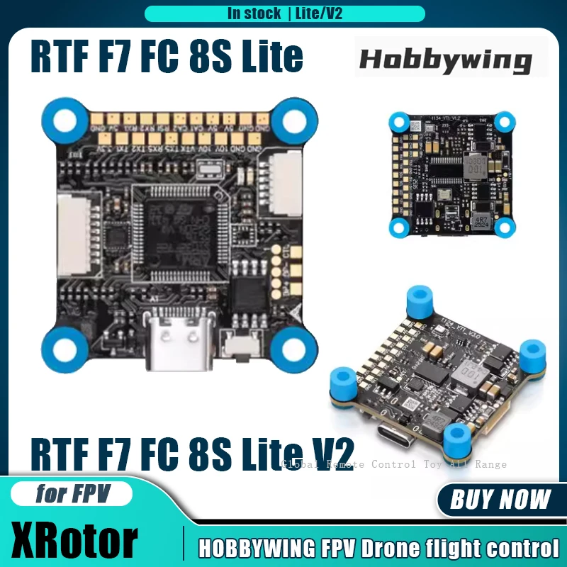 HOBBYWING FPV Drone Flight Control RTF F7 FC 8S Lite V2/RTF XRotor F7 FC 8S Lite for FPV Racing Drone Enthusiasts