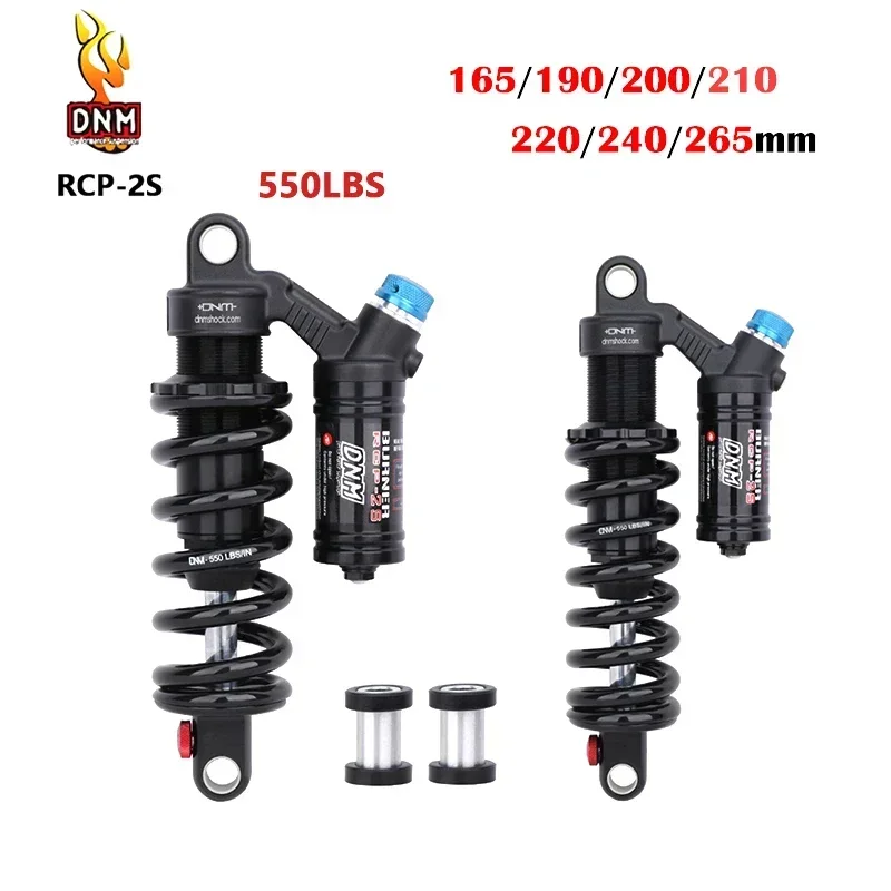 DNM RCP2S Mountain Bike Rear Shock Absorber165mm/190mm/200/210/220/240mm  550LBS Spring Soft Tail For AM/FR/DH/MTB Bicycle Shock