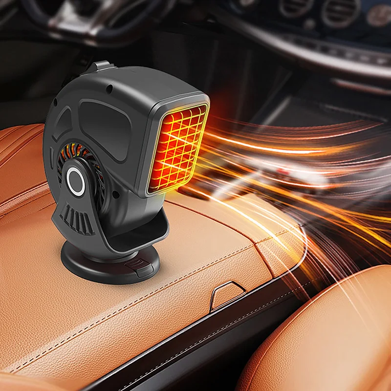 12V/24V 150W Car Electrical Heater With Cigarette Lighter Plug Hot&Cold Dual-Use Winter Fast Heating Machine Defroster Defogger