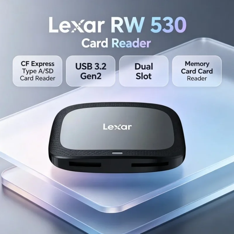 Lexar CFexpress Type A / SD Memory Card Reader CFA Max 900MB/s Dual Slot RW530 USB 3.2 Gen2 SD Card Reader