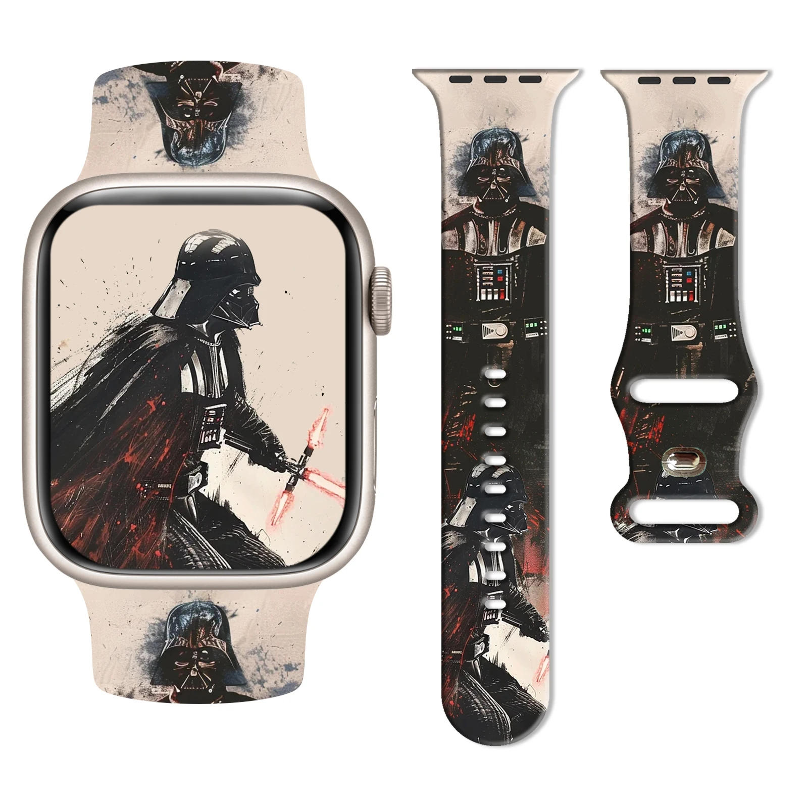 حزام ساعة مطبوع من سلسلة ديزني مناسب لساعة أبل 11/10/9/8 حزام من السيليكون قابل للاستبدال iWatch 46 ملم/44 ملم/42 ملم/41 ملم