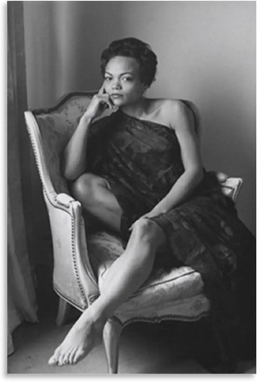 ملصق مطبوع عتيق باللونين الأبيض والأسود من Eartha Kitt (7) ملصق فني جداري من القماش لتزيين غرفة النوم والمنزل الحديث Pri