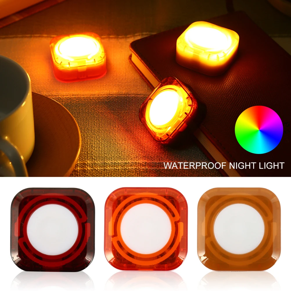 

1pc Led Touch Night Lamp Usb Charging Colorful Light For Bedroom Home Decoration Festival Gift Red Silicone Patting Lamp