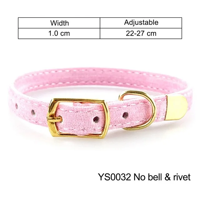 Cat Collar Baby Dog Plant Velvet Gold Accessories Adjustable Collar Pet Daily Necessities Accesorios Para Gatos