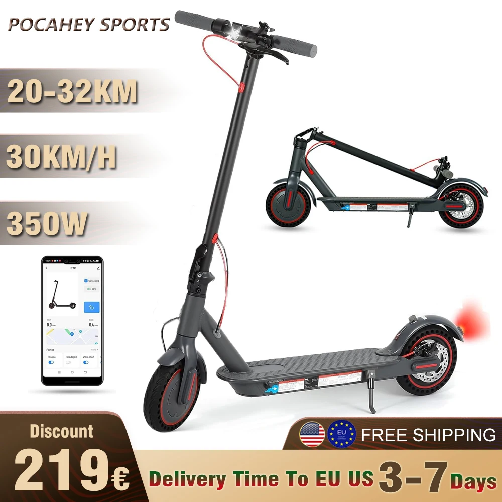 US EU Stock M365 Electric Scooter 350W 36V 10.4AH 30KM/H APP Smart Escooter 8 inch Tire Adults Foldable Electric Kick Scooter