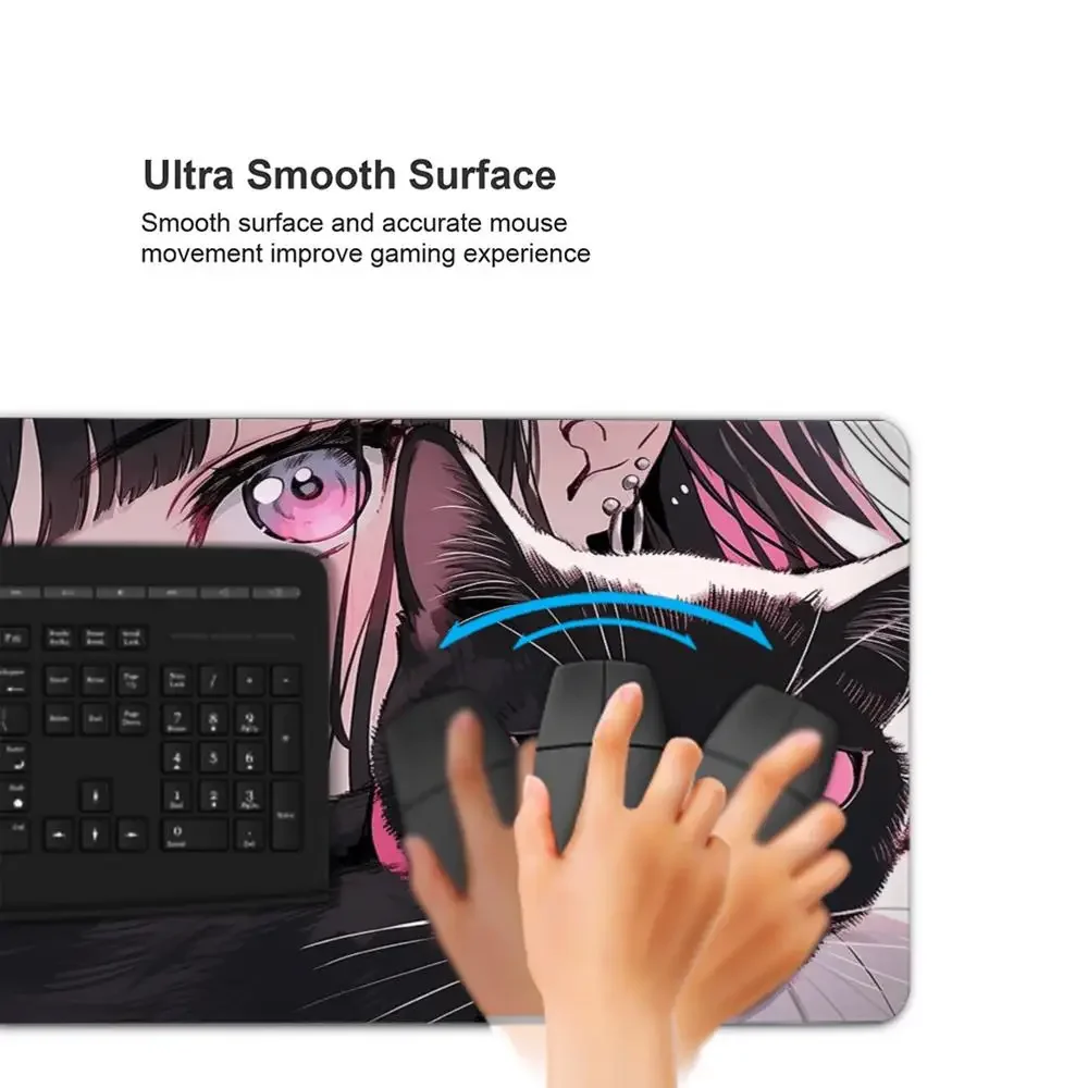 Anime Girls Rubber Mouse Pad Kawaii Non-Slip Desk Mat Cute Large Gaming Mousepad Gamer HD Print Mouse Mat Game Keyboard Pads XXL