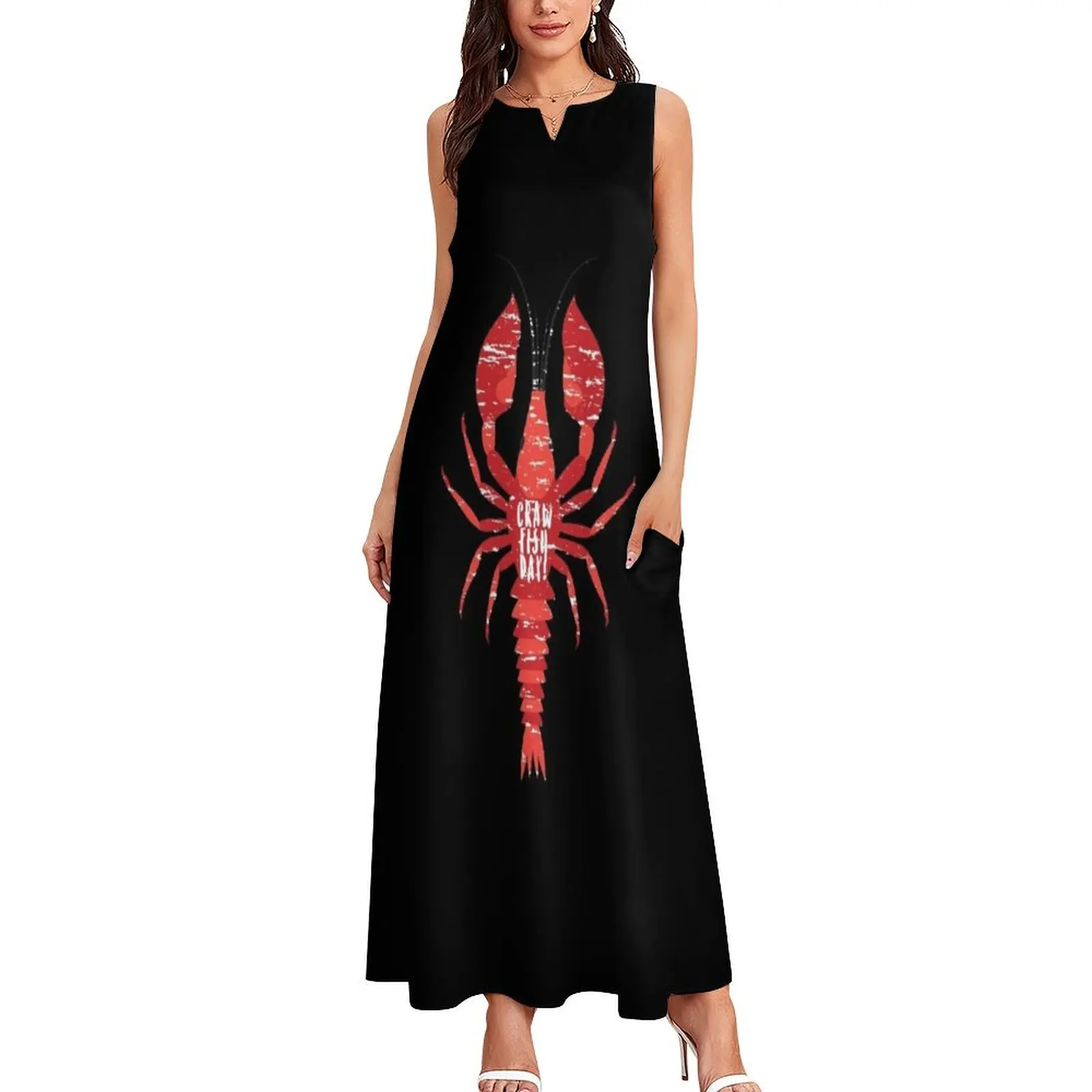 Crawfish Day Cajun Boil Mudbug Festival Long Dress summer outfits for women 2025 clothes for woman women dresses luxury dress