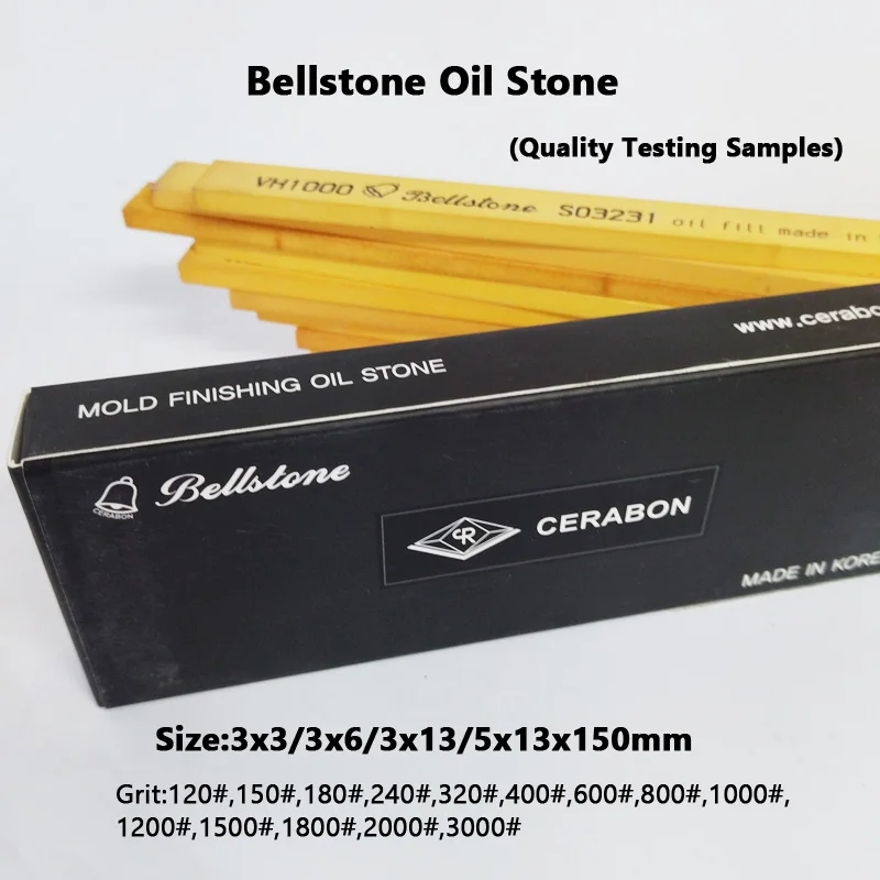 1PCS Quality Testing Bellstone Oil stone 5x13/3x13/3x6/3x3x150mm Mold Steel Polishing EDM Polishing whetstone Grit120#~3000#