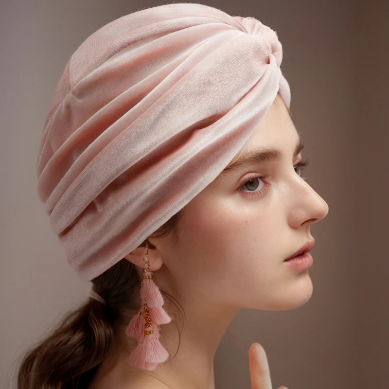 عصابة رأس نسائية بعقدة على الطراز الأفريقي - مربوطة مسبقًا، ناعمة، مزينة، مثالية للحفلات، بتصميم مرن ومطوي