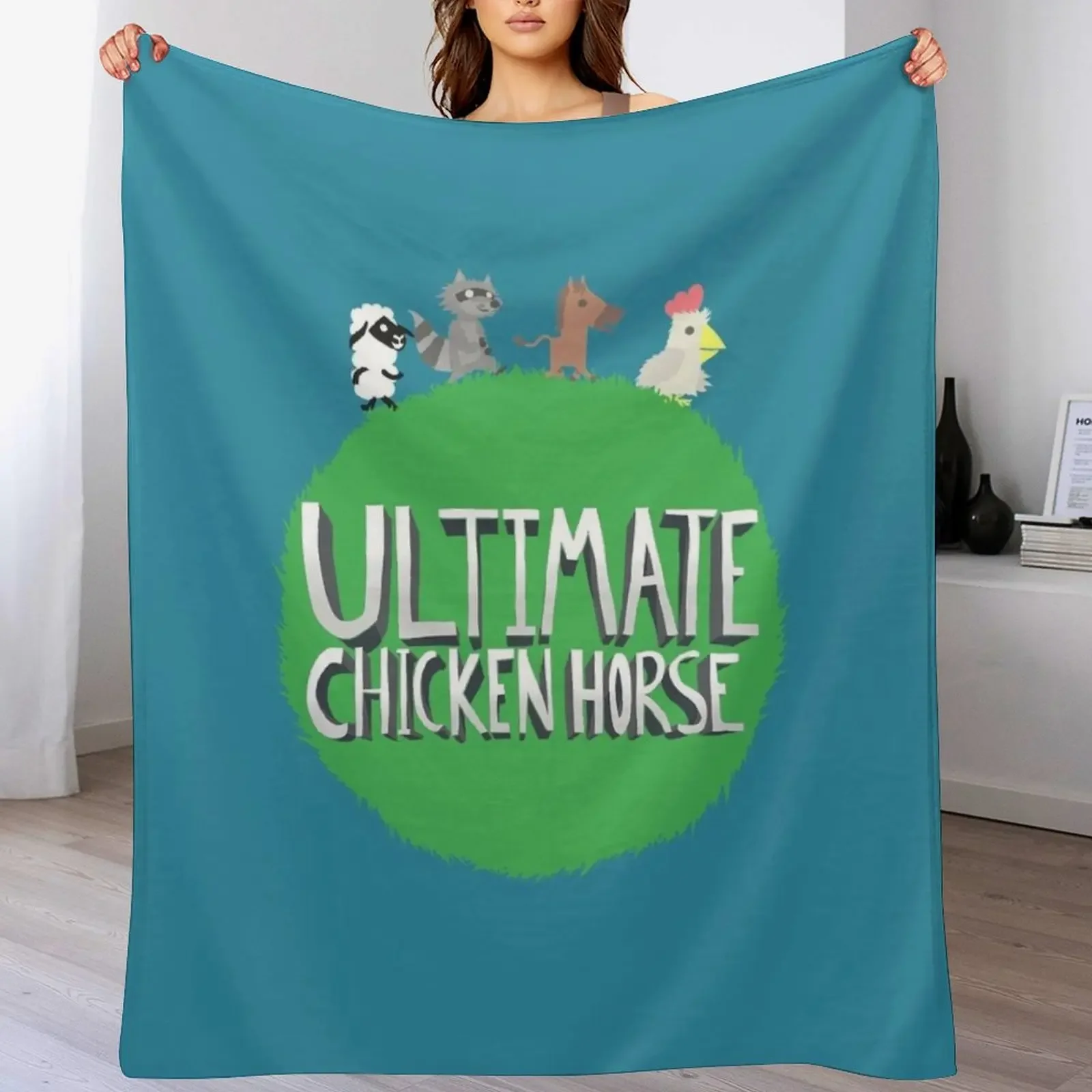 

Ultimate Chicken Horse Throw Blanket Warm Throw Blanket Gift for Anniversary