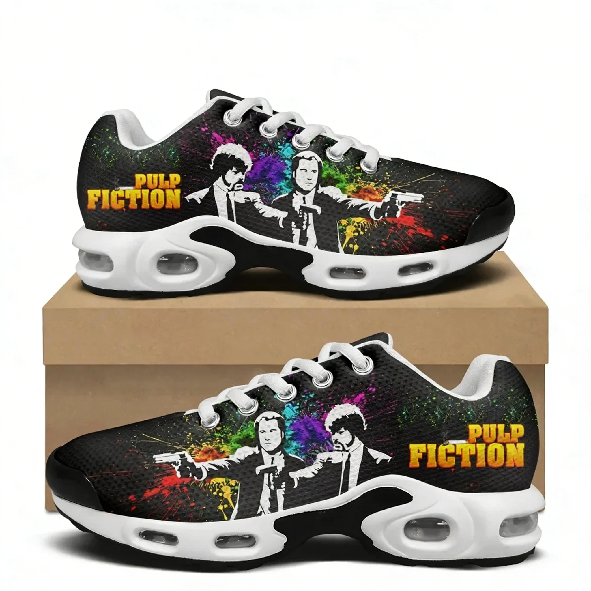 Pulp Fiction Air Cushion Sneakers John Travolta Mens Women Sports shoes Lightweight Hiking Mountain Climbing Casual Custom Shoes