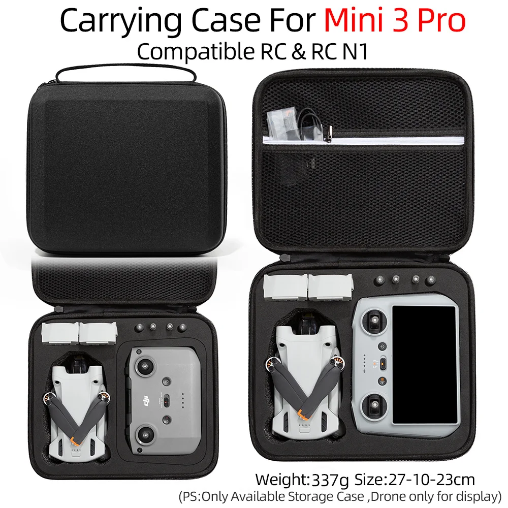 Mini 3 Pro/DJI RC N1 Square Portable Carrying Case Travel Shoulder Bag Waterproof Shockproof For Dji Mini 3 Pro Drone Accessorie