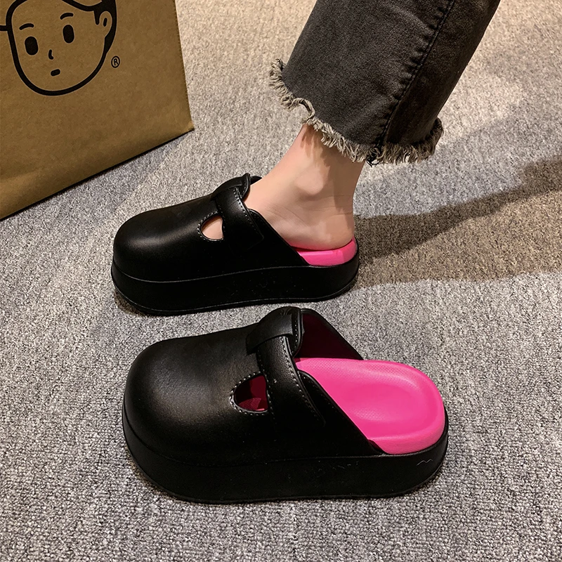 Women Summer Slippers Platform Sandals Garden Shoes Mix Color Slides EVA Waterproof Slippers Doctor Nurse Casual Shoes Female