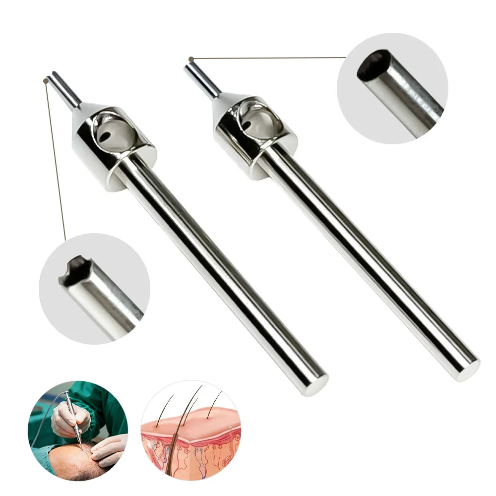 Ultra Fine 2.5mm Hair Follicle Extractor,316 Stainless Steel Hair transplant Drill Fue Punch 0.7/0.8/0.9/1.0/1.1/1.2mm