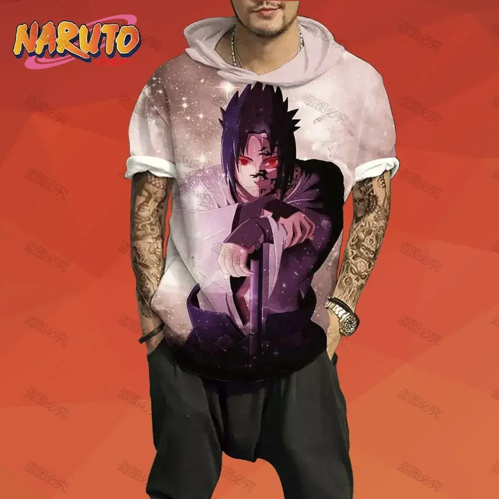 

Men's Shirt Naruto Streetwear Hooded Hip Hop Y2k T-shirt 2022 Anime Oversized New Harajuku Style T-shirts Essentials Trend 3XL