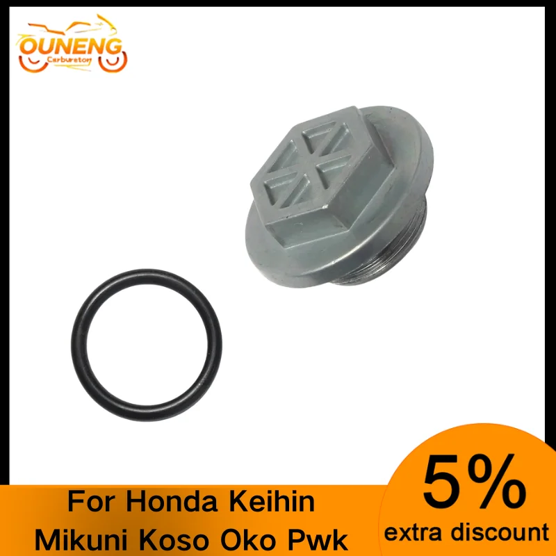 

Motorcycle carburetor Float Bowl Screw Plug With O-Ring For Honda Keihin Mikuni Koso Oko Pwk Fcr Yamaha Wr250f Suzuki Rmz250