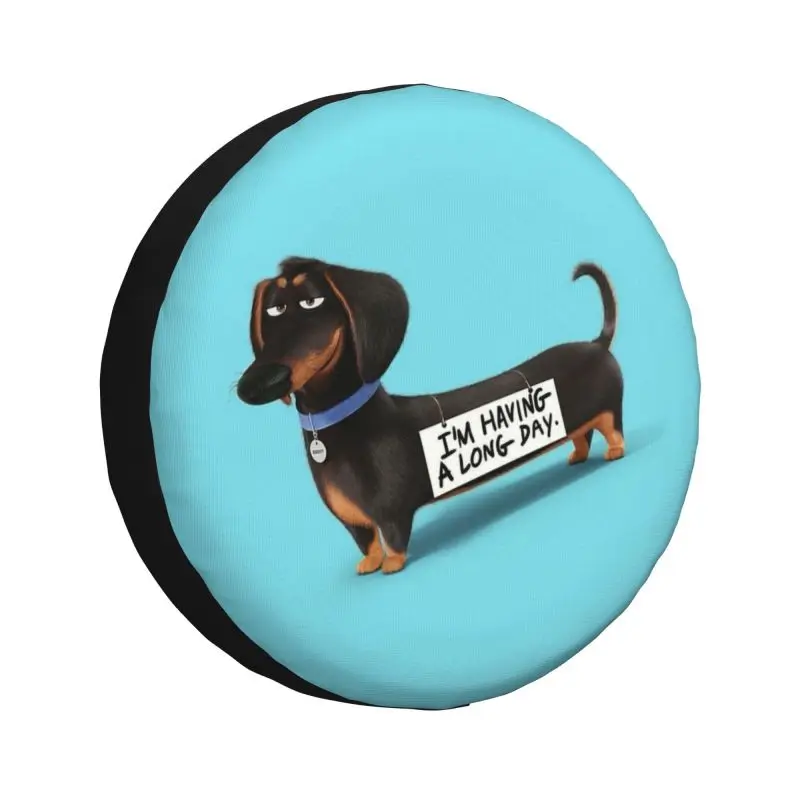 

Изготовленный на заказ чехол для шин с забавным щенком таксы, 4WD 4x4, внедорожник, защита запасного колеса для Mitsubishi Pajero 14 дюймов, 15 дюймов, 16 дюймов, 17 дюймов