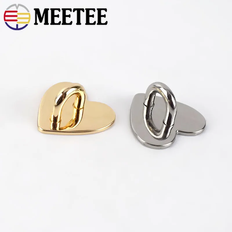 5/10/20pcs 25mm Non-detachable Metal Heart O&D Ring Side Clip Buckle Hardware Hook Accessories DIY Arch Bridge Pendant Hanger