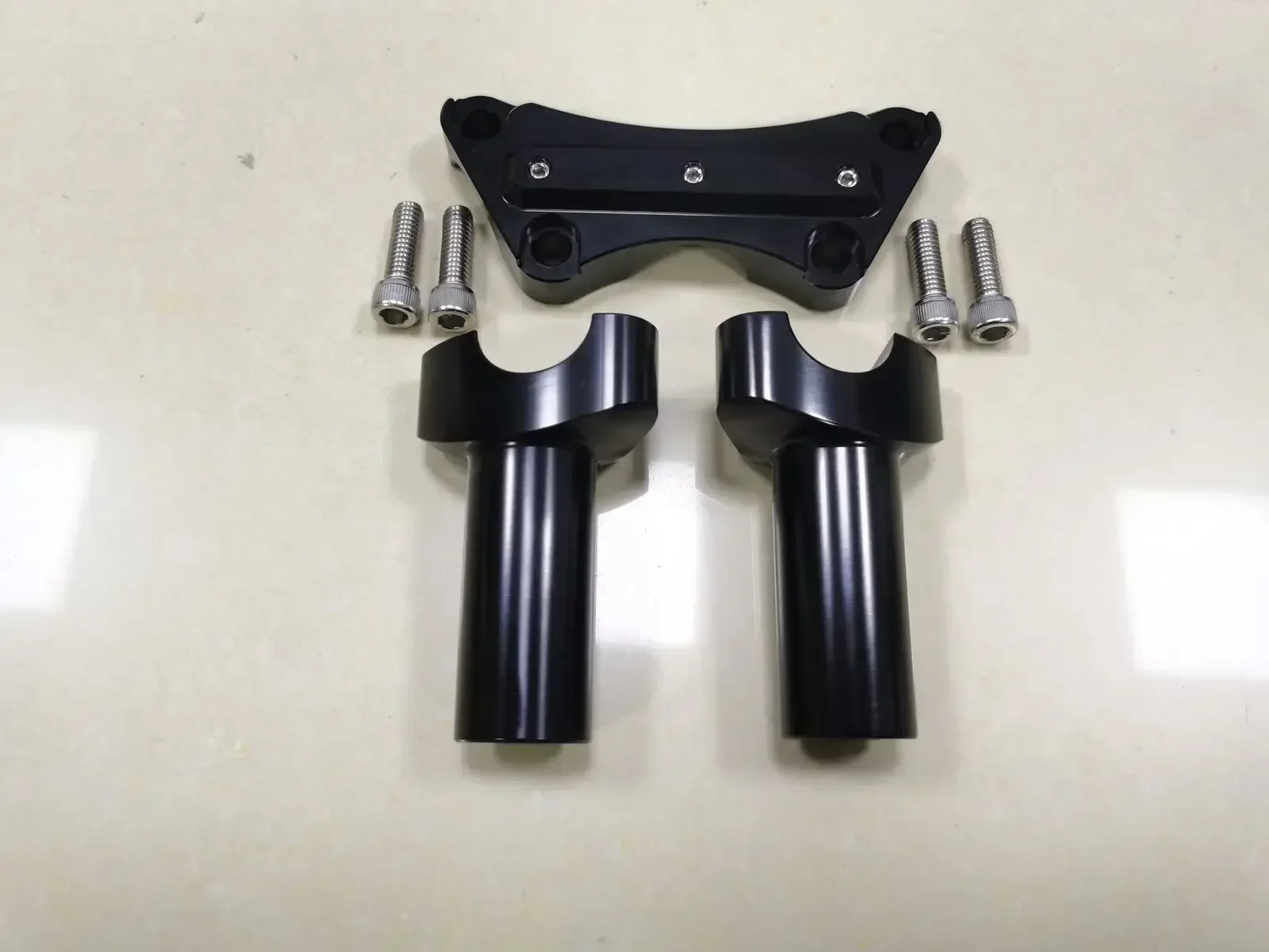 

4" Handlebar Risers w/Top Clamp For Harley 1" Bar Fat Boy FLSTF Dyna Low Wide Rider FXDL Glide FXDWG Police FXRP Breakout