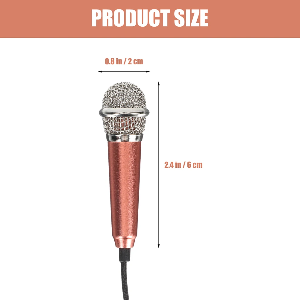 Microphone l'inventaire portable pour ordinateur et tablette, vidéo statique, mini, karaoké KTV, déterminer le micro, cadeau de fête, 1 ensemble