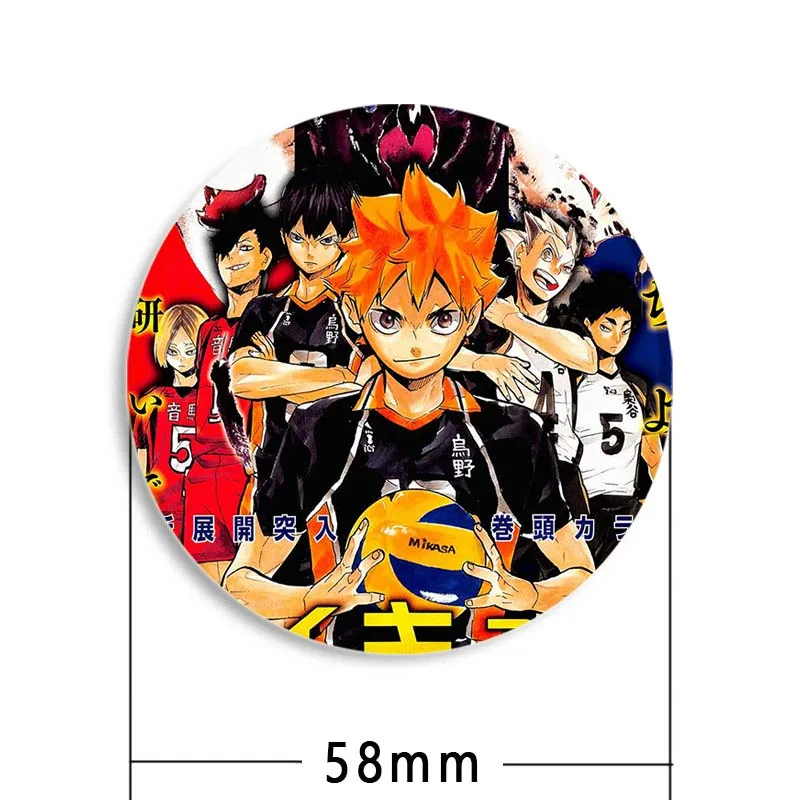 Haikyuu!! Spille smaltate Tobio Kageyama Shoyo Hinata Spilla Collezione di fan Distintivi da bavero Uomo Donna Gioielli di moda Decor Regali