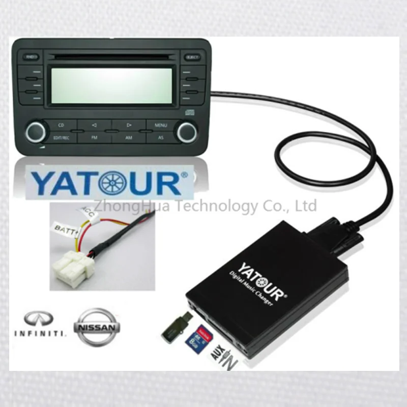 Lecteur multimédia MP3 pour voiture, adaptateur changeur de CD, USB, SD, AUX, Yatour, Nissan, Xtrail, Teana, Patrol