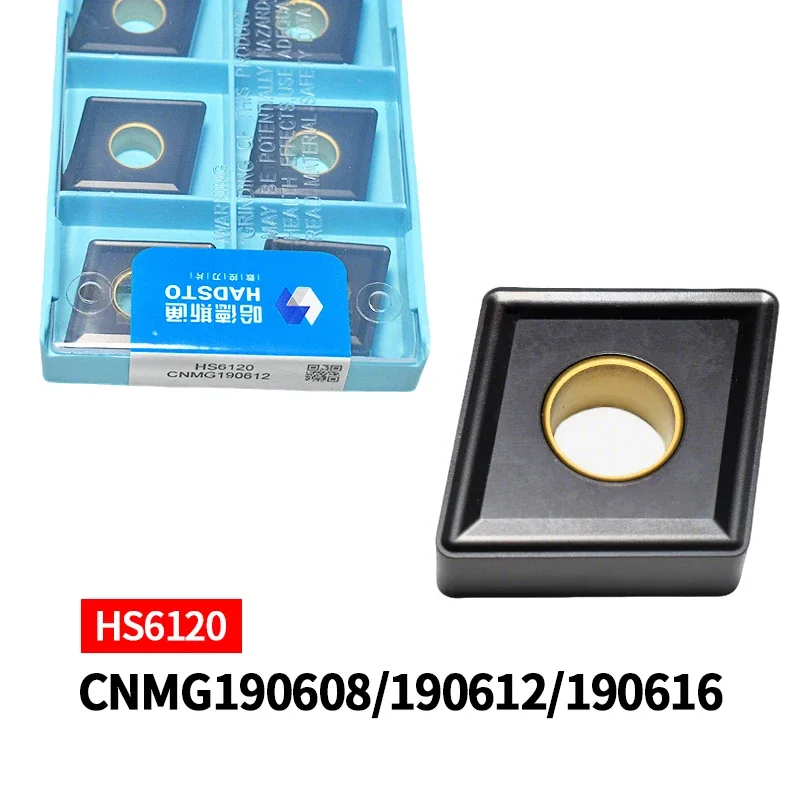 

10 шт. HADSTO 100% Оригинальные твердосплавные пластины CNMG190612 CNMG190616 HS6120 для токарных резцов по стали, для станков с ЧПУ