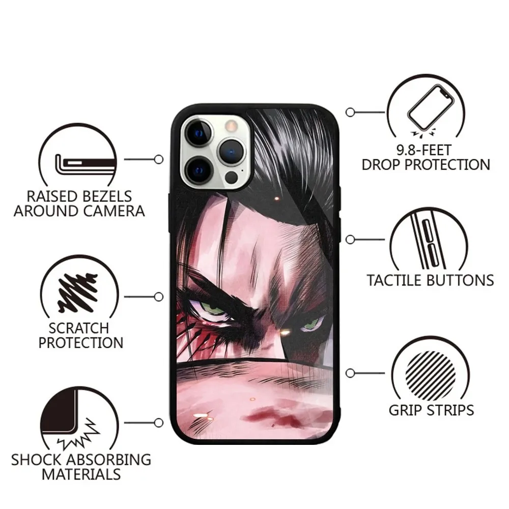 A-Attack on T-Titan Eren  Phone Case Strong Magnetic For IPhone 15,14,13,Pro,Max,Plus,11,12,Mini For Magsafe Wireless Charging