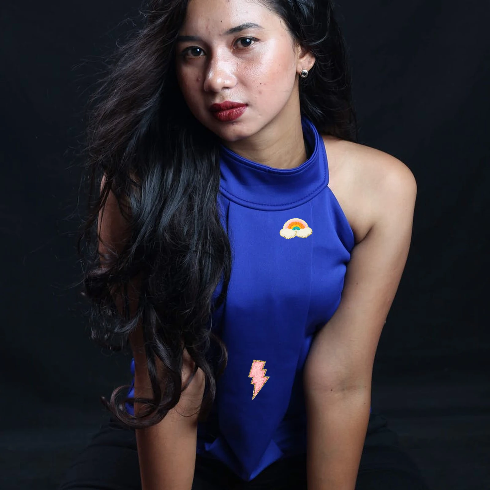 

12 Pcs Rainbow Patches Embroidery Applique Safe Durable Material DIY Clothes Accessories Repairing Sewing Patches