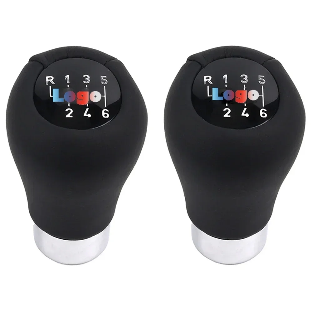 Leather Car Gear Shift Knob for BMW 1 3 5 6 Series E30 E36 E39 E46 E60 E81 E82 E87 E90 E53 E84 E83 5/6 Speed Can Custom Logo