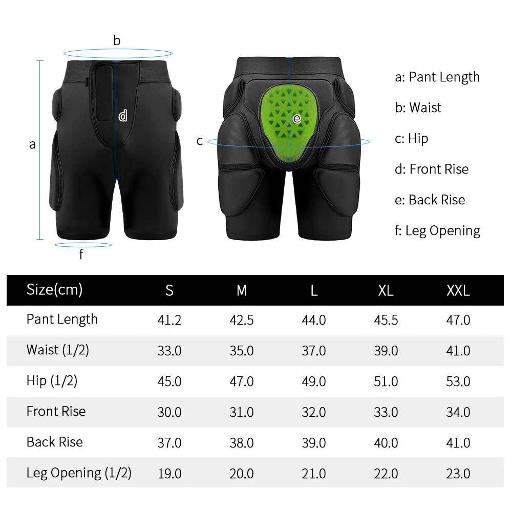 Padded Shorts for Skating 3D Protection Skate Shorts for Women/ Men High-Impact EVA Padding Breathable Lycra Fabric Impact Short