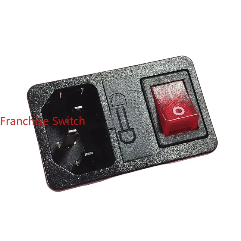 

10PCS AC power socket RF-2004 IEC , product with light strip fuse