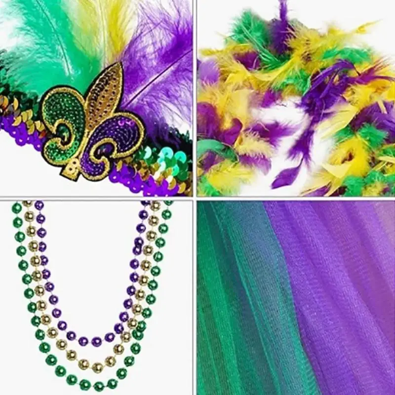 39BD Sequins Clown Hat Mardi Gras Celebration Party Accessories Carnival Party Decor