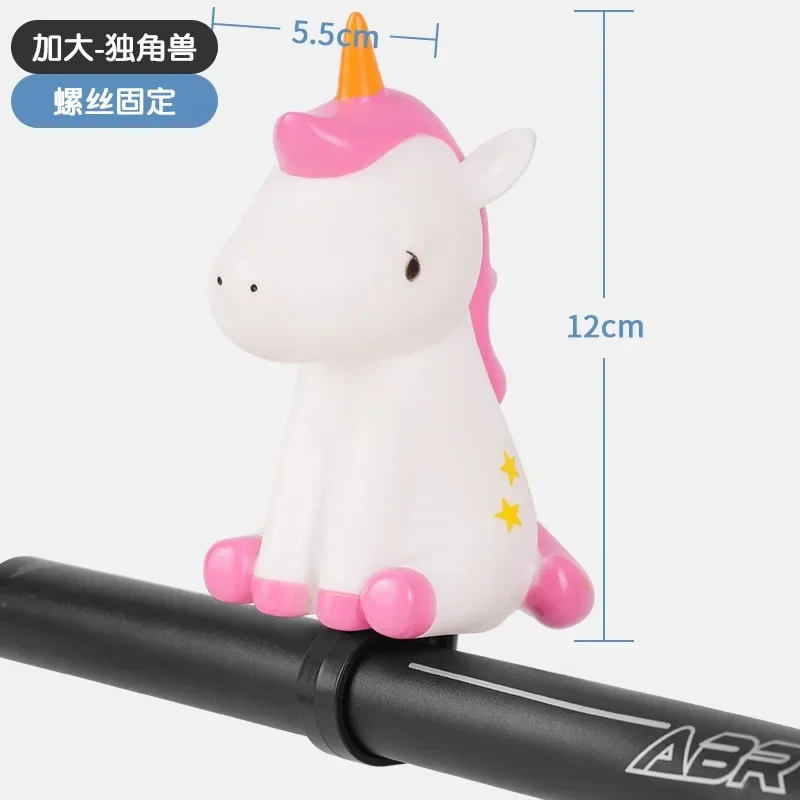 Cartoon Dinosaurs Unicorn Air Horn Children Balance Bike Scooter Bell Super Loud Bicycle Bell Bicycle Accessories