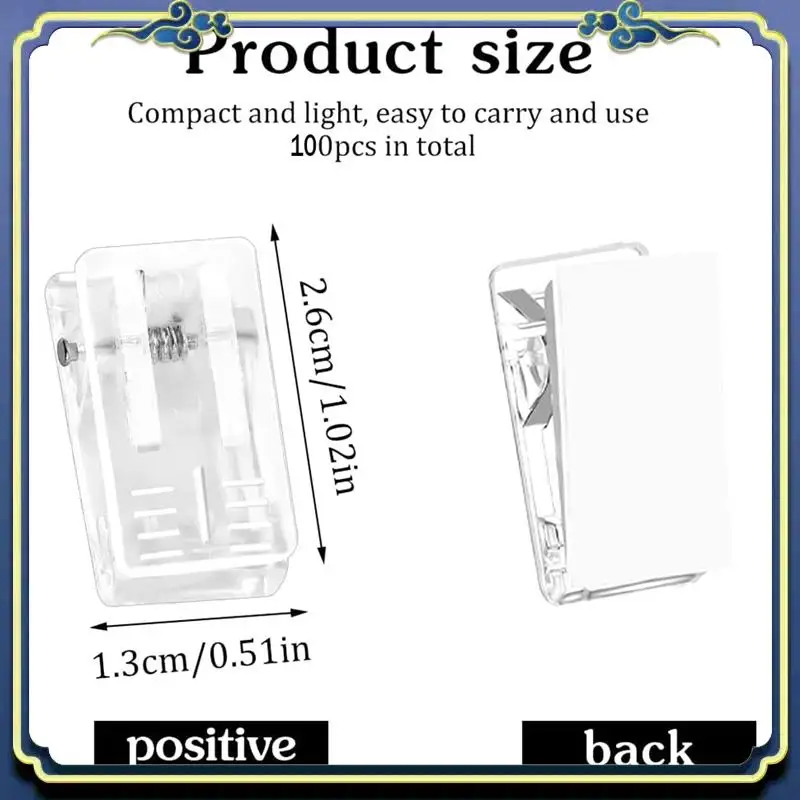 Portable 100PCS Tapestry Clips Wall Clips Photo Clips Light Clips For Office Photo Christmas , Clear