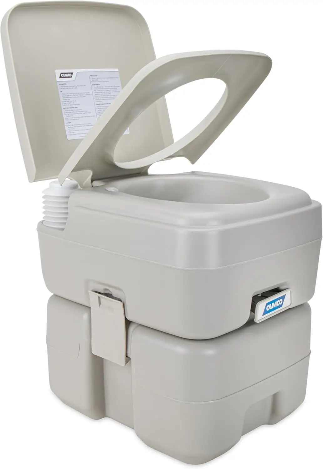 

5.3-Portable Toilet - Features Detachable Holding Tank w/Sealing Slide Valve & Bellow-Type Flush