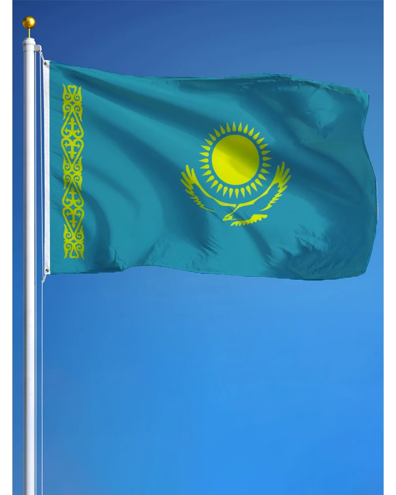 60x90cm 90x150cm Kazakhstan Flag Banner Tapestry