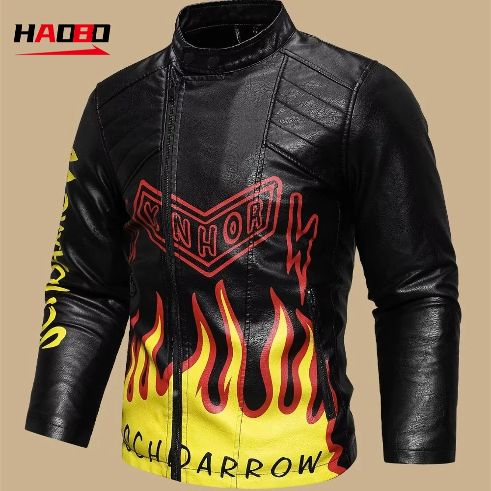 

Men's PU Leather Motorcycle Jackets Vintage Motorcycle Jackets Мотоциклетная Куртка