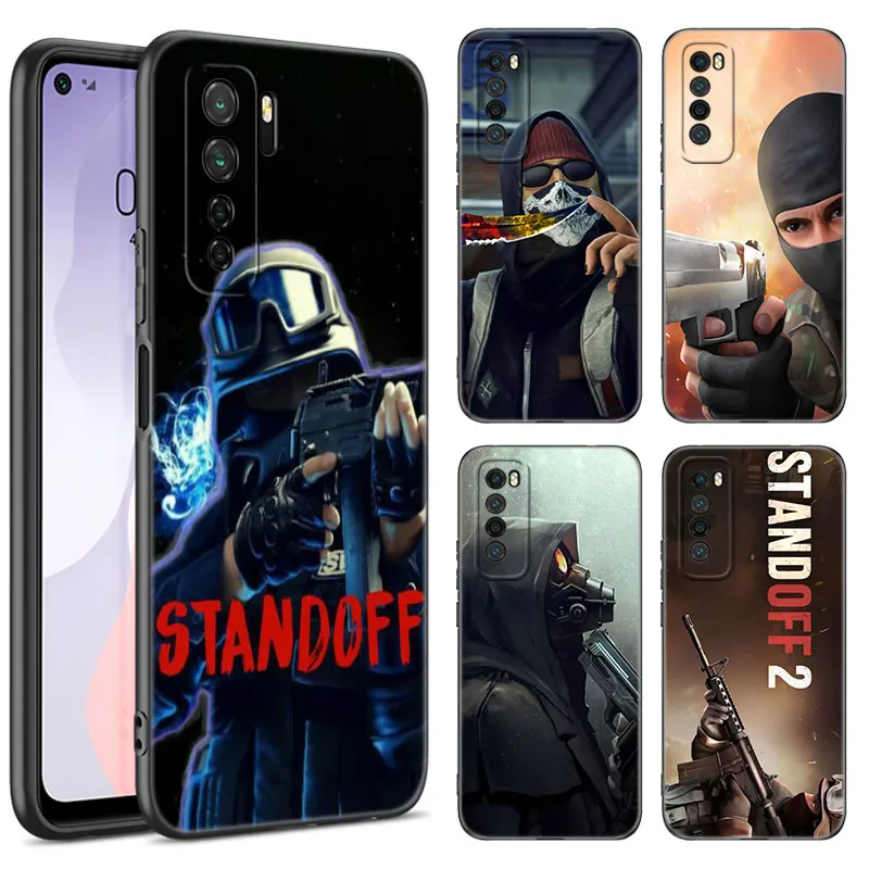 Hot Game STANDOFF-2 Black Silicone Phone Case For Huawei Nova 8 9 10 SE 11 Ultra 12 Pro 7i 8i 11i 11E Y70 + Y60 Y61 Y71 Y90 Y91