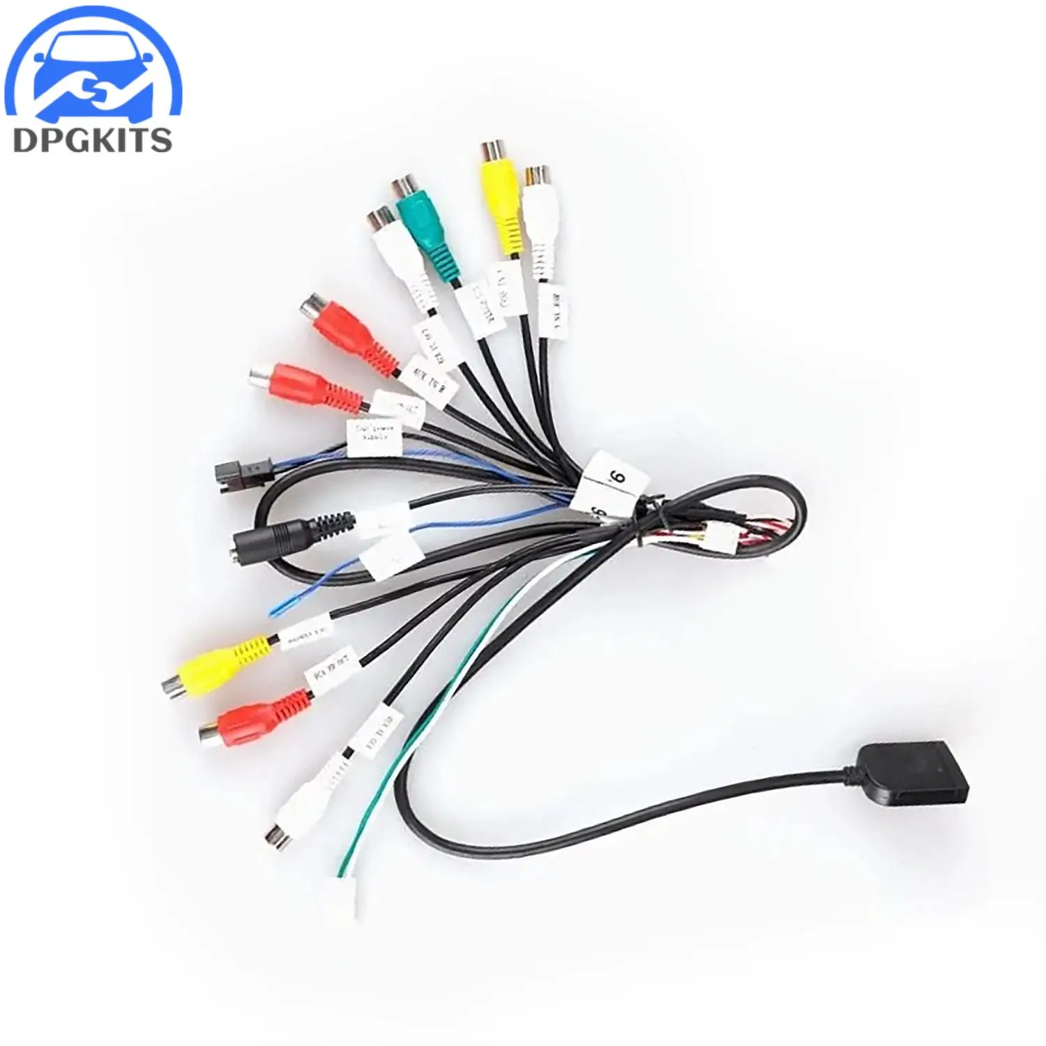 1PC RCA 20 Pin RCA Output Cable with Microphone For Car Android Teyes Radios Car Replacement Parts