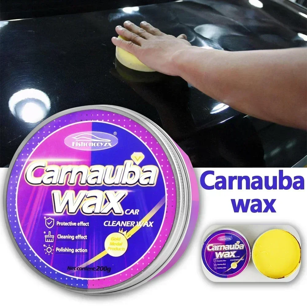 Cire de voiture, soin de peinture automobile, pâte de Carnauba, cire de polissage brésilienne, haute brillance, revêtement Super hydrophobe, vitrage