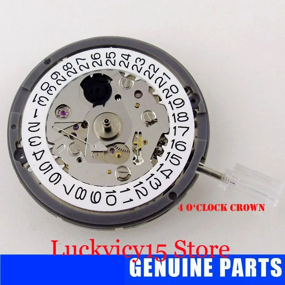 New High Quality 24 Jewels NH35A/NH36A Auomatic Watch Movement At 4 O\'Clock Crown White Date Wheel Stainless Steel