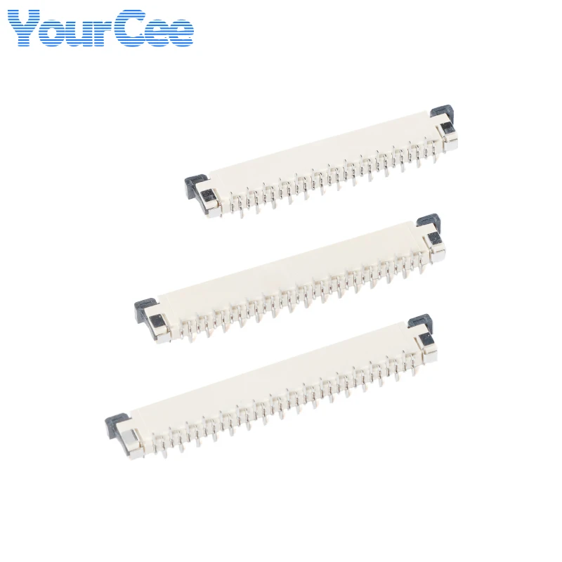 10 قطعة FPC FFC مقبس توصيل 0.5 مللي متر 1.0 مللي متر الملعب العمودي نوع Misalignment الصليب دبابيس 4 5 6 8 10 12 16 18 20 26 28 30 34 40pin #3